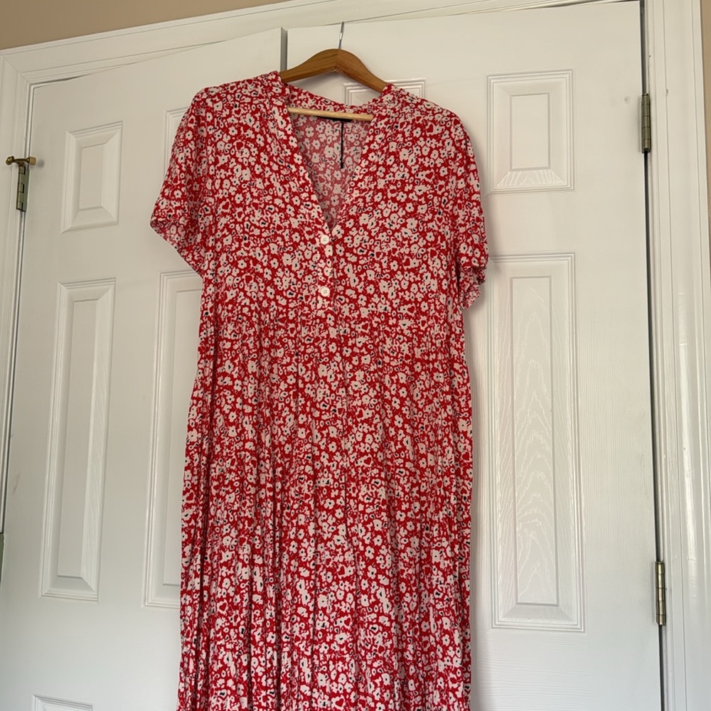 Zara Dress Red Floral